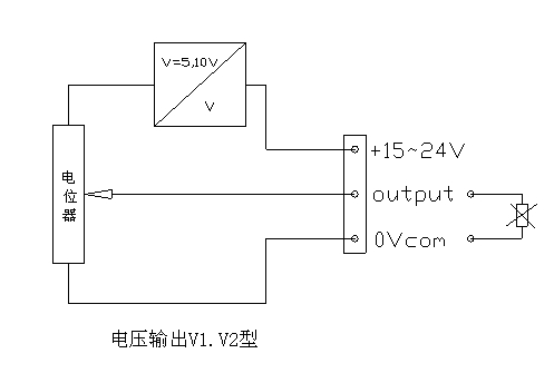 我司拉繩位移傳感器各種輸出原理及接線圖