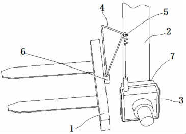 帶拉繩位移傳感器的雙驅(qū)動叉車貨叉升降控制裝置