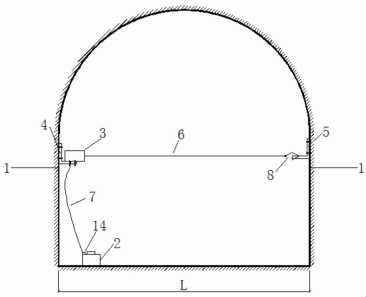 帶拉繩位移傳感器的隧道兩幫收斂變形測量裝置