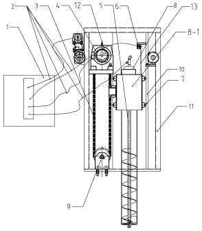 帶拉繩位移傳感器自動(dòng)換位采樣裝置